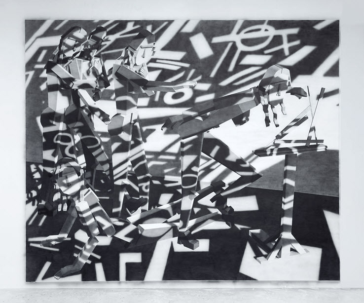 Avery Singer, Happening, 100“ x 120”, acrylic on canvas  [작가공식 홈페이지 제공]