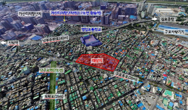 서울시 구로구 구로동 715-24번지 일대 구역 면적 1만832.4㎡에는 3개동, 지하3층~지상 19층, 총 299가구가 들어선다. [서울시]