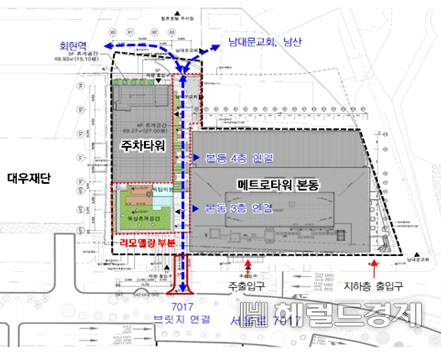 연결통로 배치도. [서울시 제공]