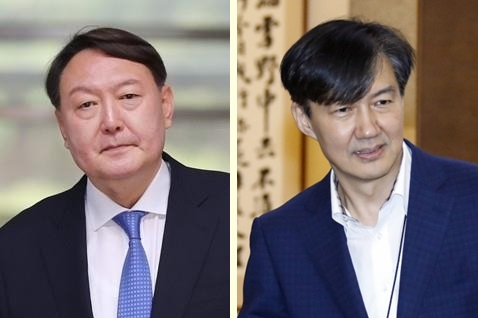 윤석열 신임 검찰총장(왼쪽) 조국 민정수석. [연합]