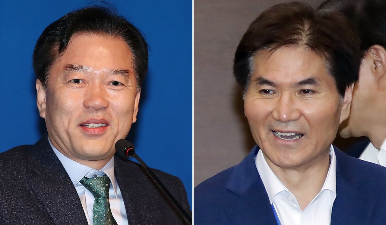 문재인 대통령은 26일 조국 청와대 민정수석과 함께 정태호 일자리수석(왼쪽) ·이용선 시민사회수석 등 수석급 인사 교체를 단행했다. [연합]
