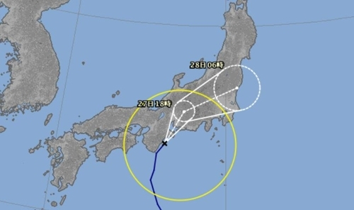 6호 태풍 '나리', 日 남부 상륙…집중호우 예상