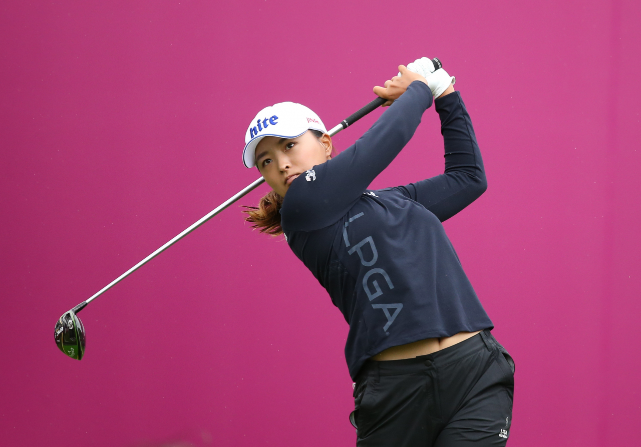 미국여자프로골프(LPGA) 에비앙챔피언십에서 우승한 고진영. [연합]