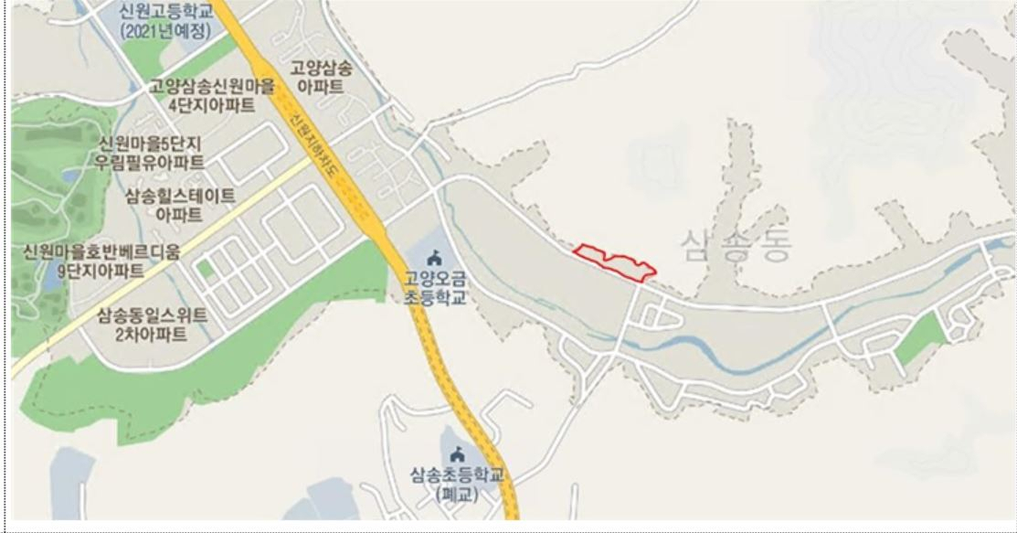 고양삼송 토지임대부 주택 위치도
