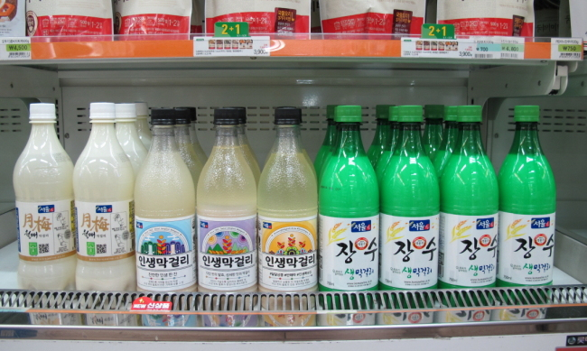 주요 편의점에 입점된 서울장수 인생막걸리 [서울장수주식회사 제공]