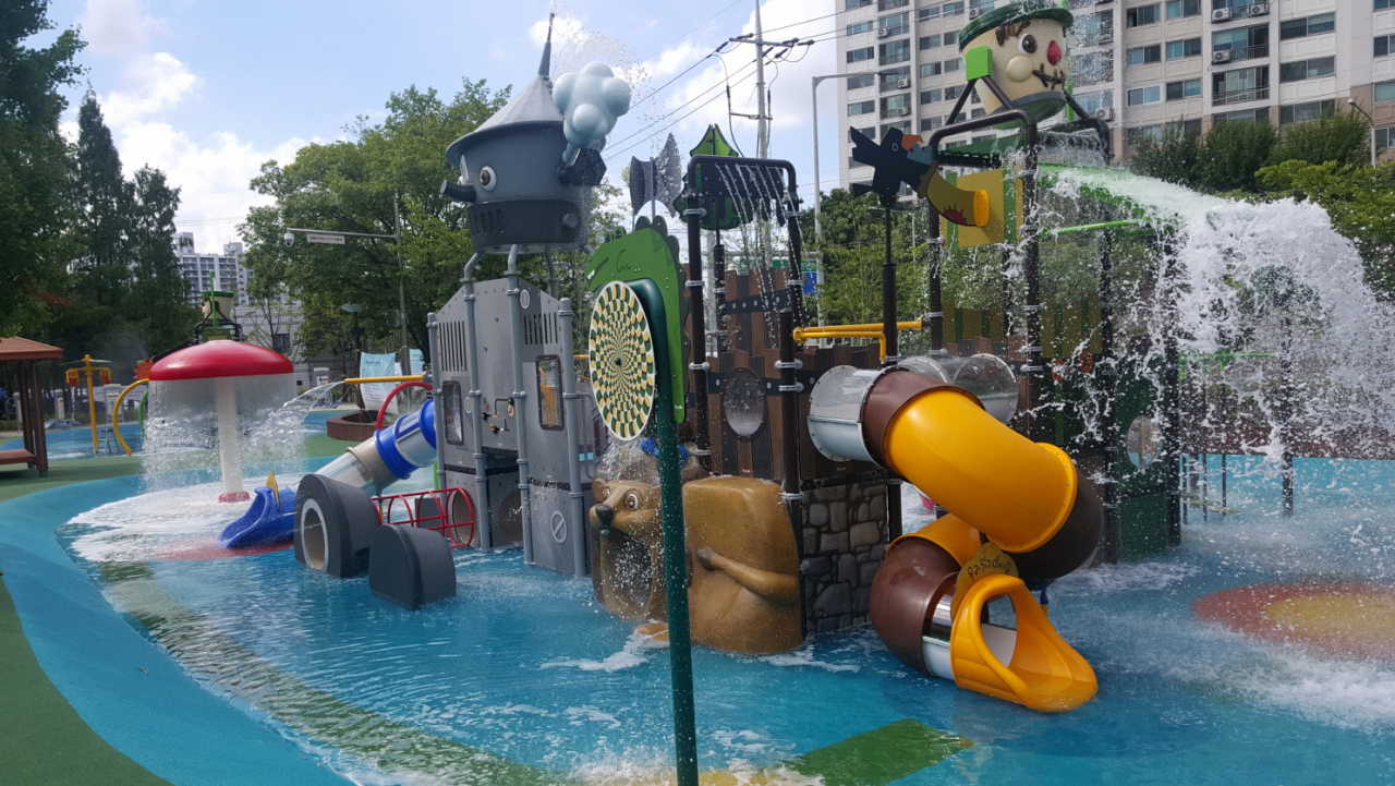 대곡공원 어린이 물놀이장 모습.[대구 달서구 제공]