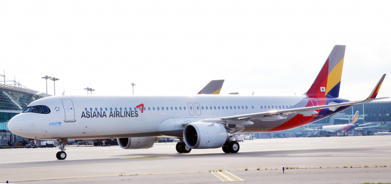 신규 도입한 A321NEO 1번기. [아시아나 제공]