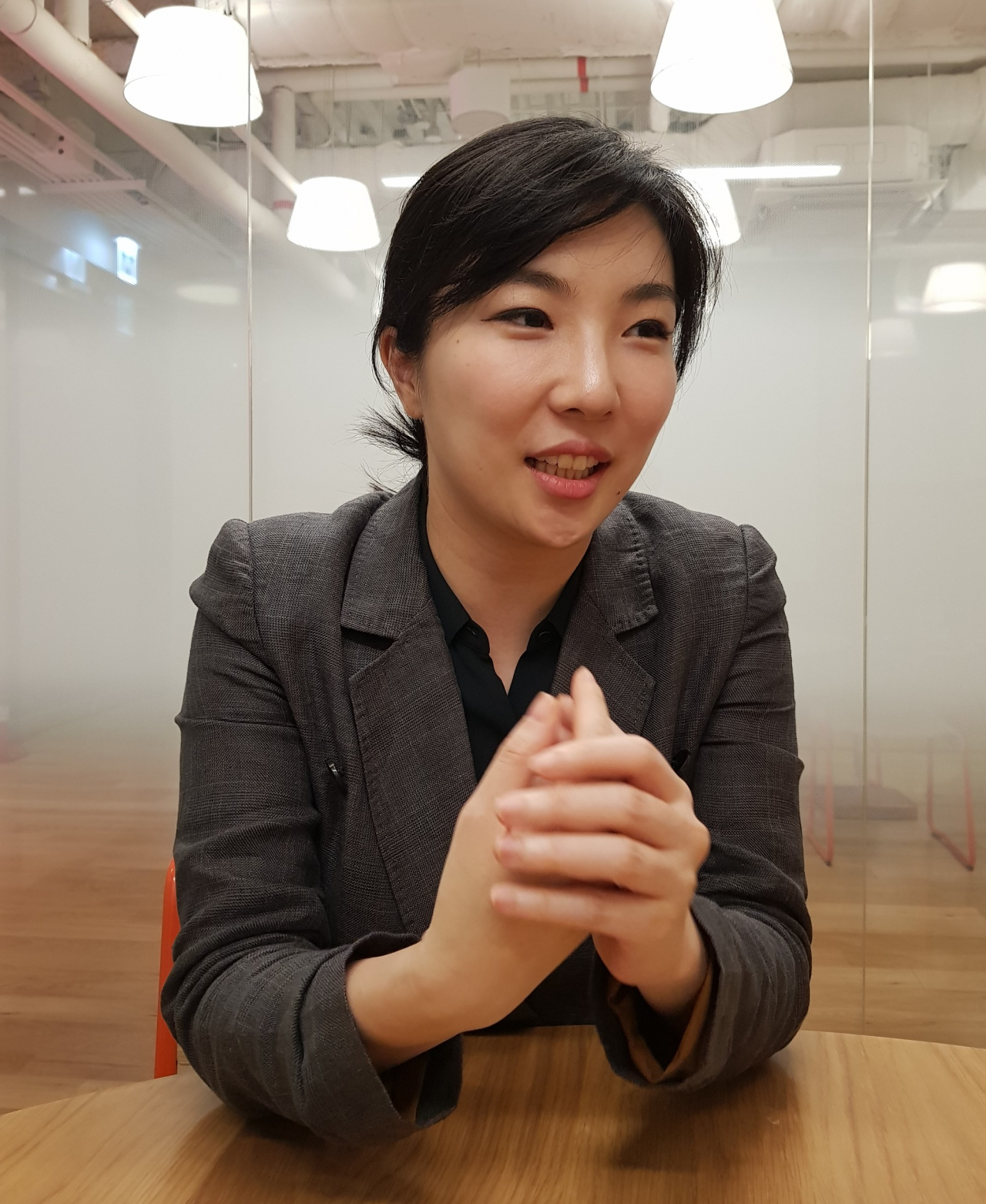 7월 중순 서울 여의도의 한 공유오피스 사무실에서 만난 정지원 디렉셔널 대표 [사진=배두헌 기자/badhoney@heraldcorp.com]