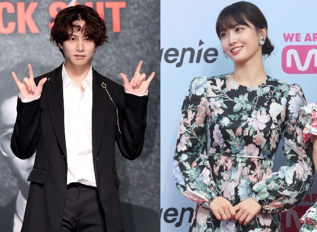 Kim Hee-chul, left, and Momo (Yonhap)