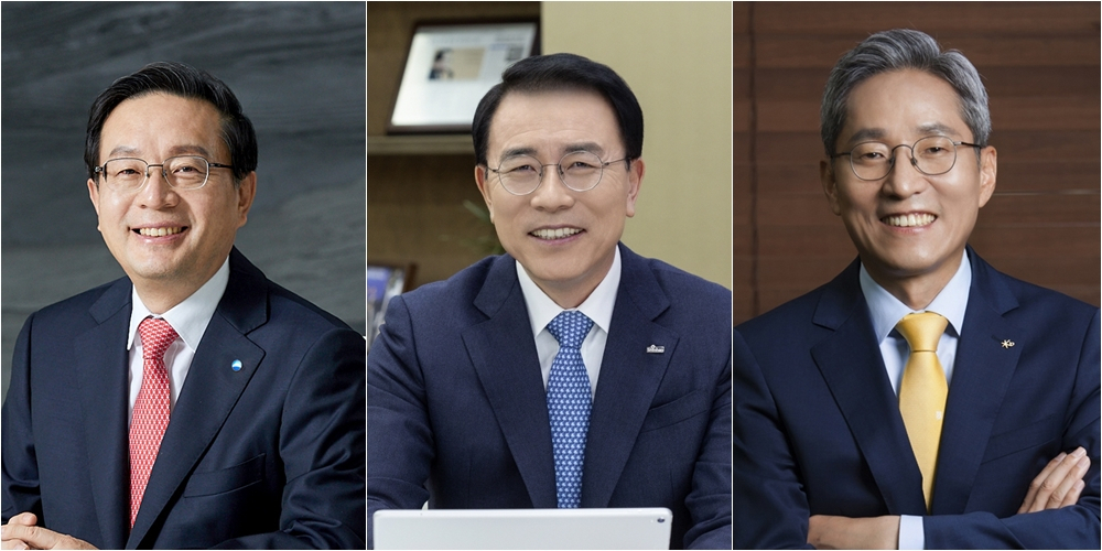 손태승 우리금융 회장, 조용병 신한금융 회장, 윤종규 KB금융 회장 (왼쪽부터)