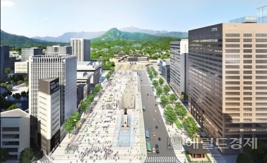광화문광장 재구조화 국제설계공모 당선작 조감도. [서울시 제공]