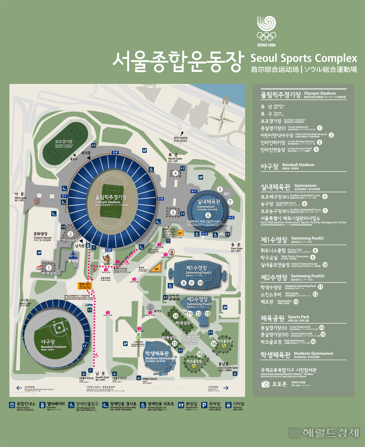 서울종합운동장 배치도