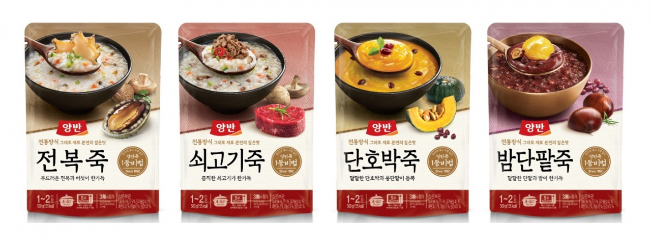 양반 파우치죽 4종 [동원F&B 제공]