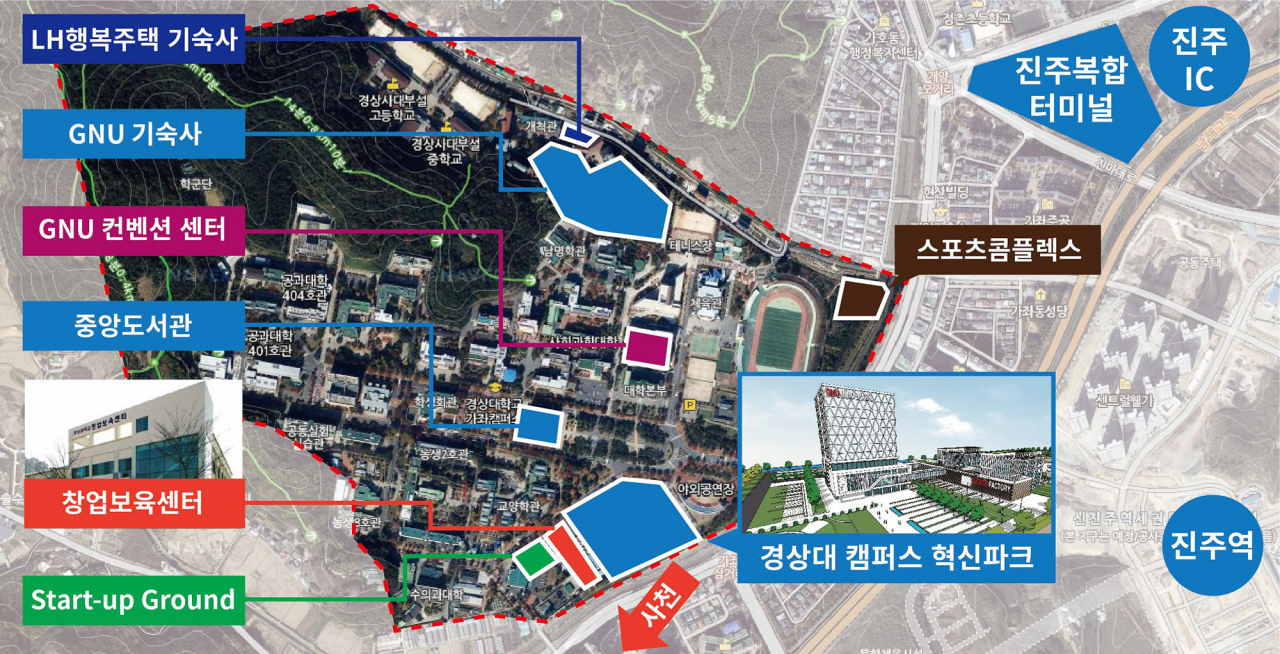 경상대 캠퍼스 혁신파크 3차원 조감도 [KTL 제공]