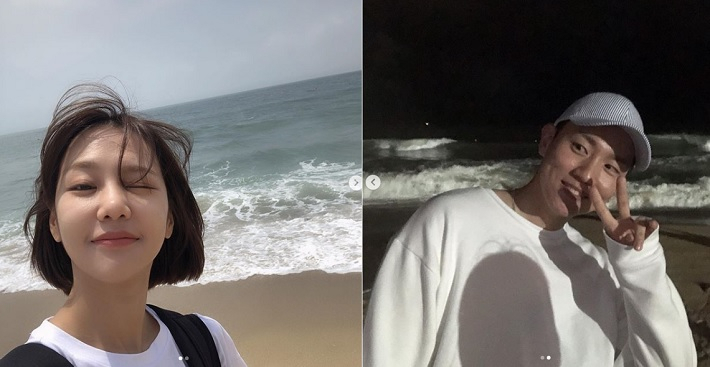 8개월 째 열애 중이라고 밝힌 래퍼 한해와 배우 한지은. [한지은·한해 인스타그램 캡처]