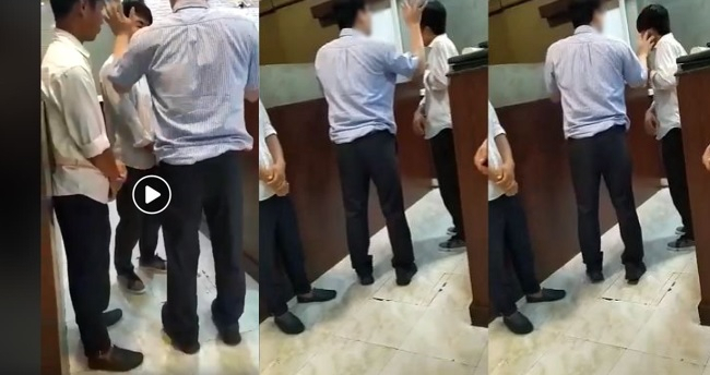 인도 페이스북 계정에 올라온 인도 게스트하우스를 운영하는 한국인 남성이 현지 종업원들을 폭행하는 모습. 이 남성은 현지 경찰에 폭행 혐의로 입건됐다고 현지 언론이 13일 전했다. [페이스북 캡처]