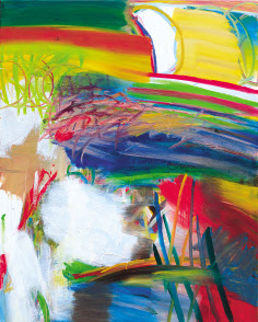 정현두, 오른쪽으로 던지는 사람2, 캔버스에 유채, 163.8X130cm, 2019 [스페이스 윌링앤딜링 제공]