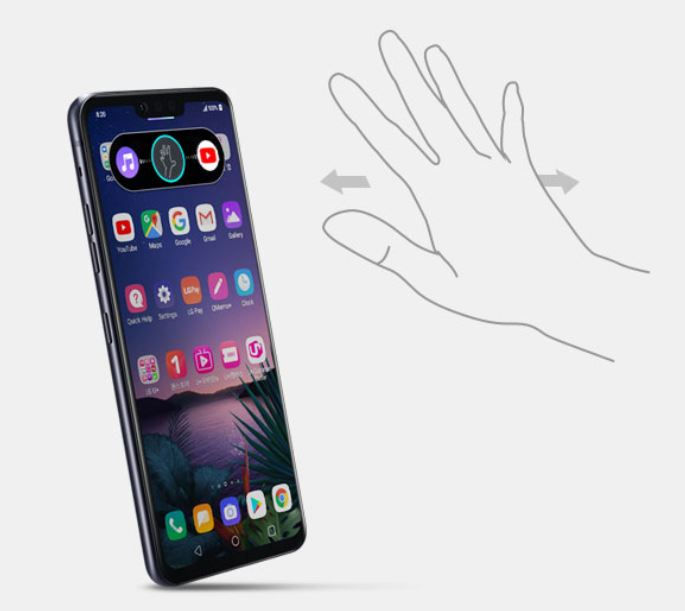 LG G8 ThinQ에 적용된 에어모션 기능 [LG전자 홈페이지]