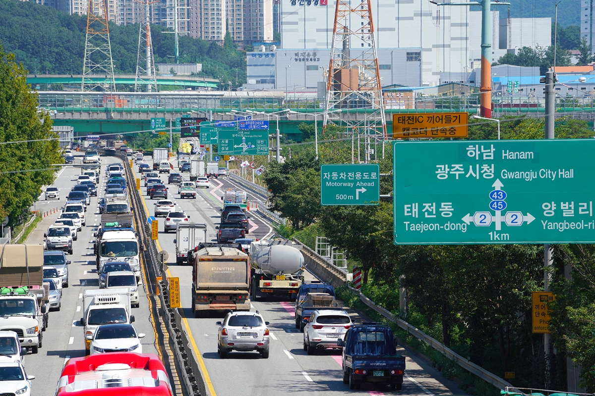 ‘태전IC 연결램프 확장공사’완료. [광주시 제공]
