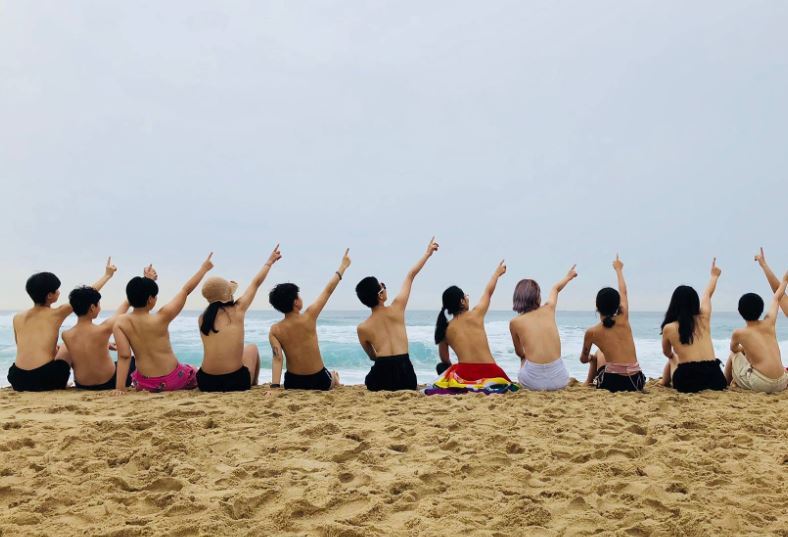 Feminist group Flaming Feminist Action celebrates "go topless day" on Aug. 26, 2018. (Flaming Feminist Action)