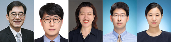 사진 왼쪽부터 김효수 교수, 김영찬 ·장현덕 ·이상언· 김솜이 연구원