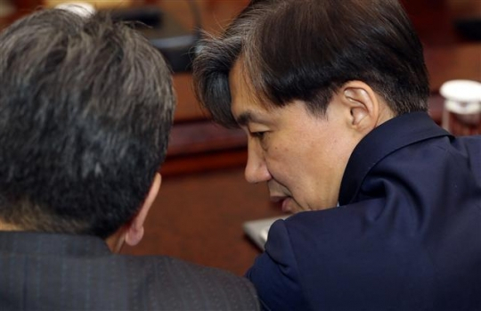조국 법무부장관 후보자. [연합]