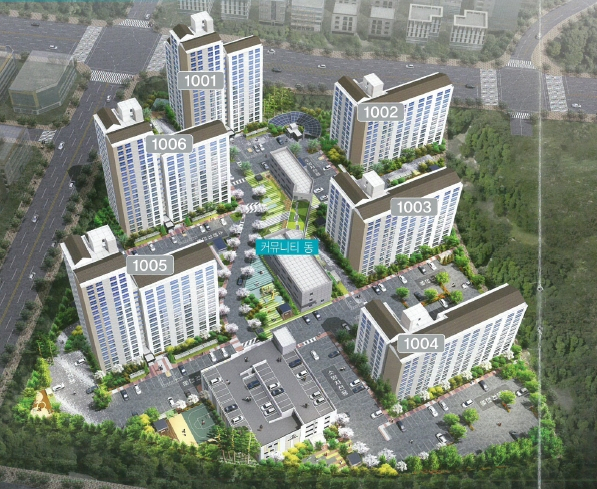 대구 동구 혁신도시 10단지(A-3BL) 행복주택 조감도.[LH 대구경북본부 제공]