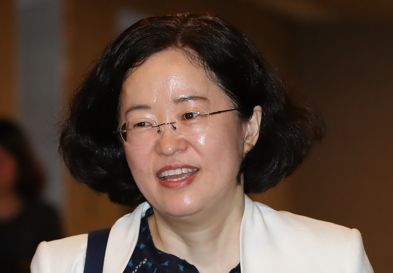 조성욱 공정거래위원장 후보자가 지난 12일 오전 국회 인사청문회 준비 사무실이 차려진 서울 중구 한국공정거래조정원으로 출근하고 있다. [연합]