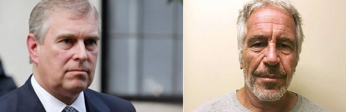 성 추문 의혹에 휩싸인 영국의 앤드루(왼쪽) 왕자와 최근 교도소에서 극단적 선택을 한 미국 억만장자 엡스타인. [연합]