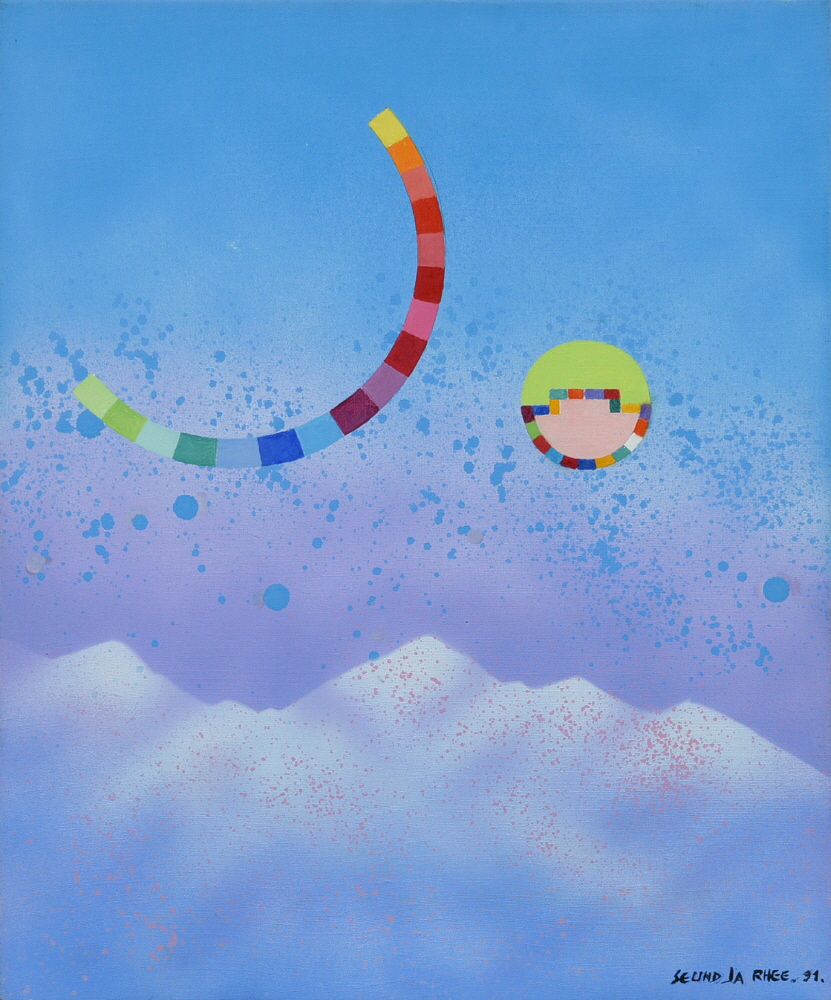 이성자 / 극지로 가는길 / 캔버스에 유채 / 65.1&times;50cm (15호) / 1991 [사진제공=헤럴드아트데이]
