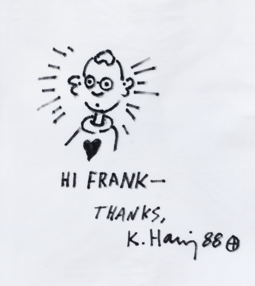 키스 해링 / 자화상(부분) / 티셔츠에 마커펜 / 24&times;25cm / 1988 [사진제공=헤럴드아트데이]