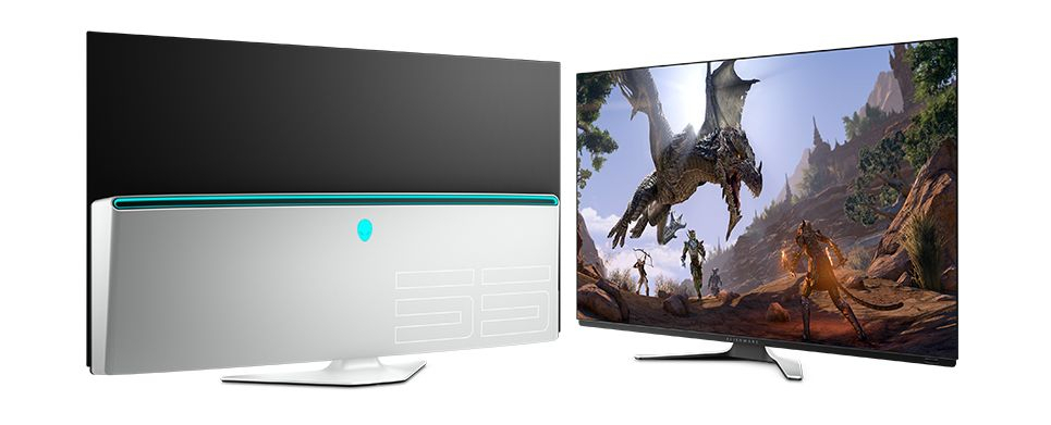 LG디스플레이의 OLED가 적용된 델(Dell)사의 55인치 게이밍모니터.[델사 홈페이지 캡쳐]