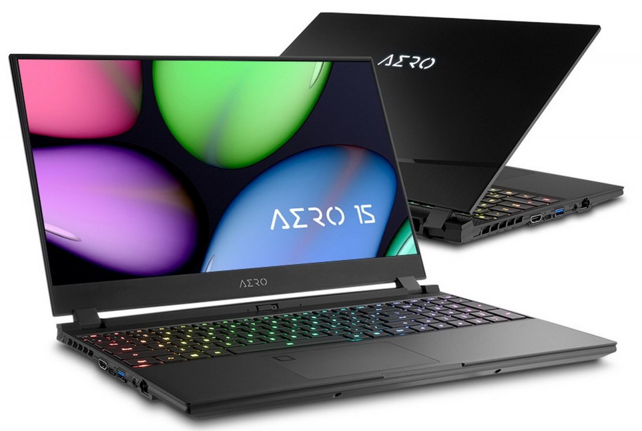 삼성디스플레이의 아몰레드(AMOLED) 4K 디스플레이가 적용된 기가바이트의 ‘에어로 15 OLED’[기가바이트 홈페이지 캡쳐]