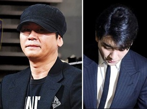 양현석 전 YG 대표(왼쪽)와 가수 승리.