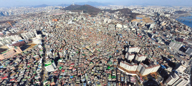 한남3구역 네이버 항공뷰.