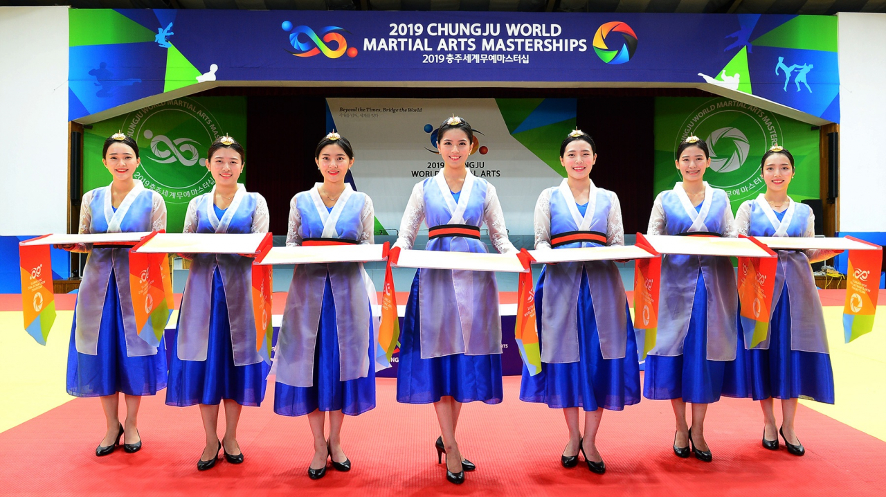 2019 충주세계무예아스터십 시상식 리허설 [2019충주세계무예마스터십 조직위 제공]