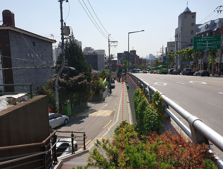 마포구 월드컵북로 보행단절구간 개선사업 현장. [마포구 제공]