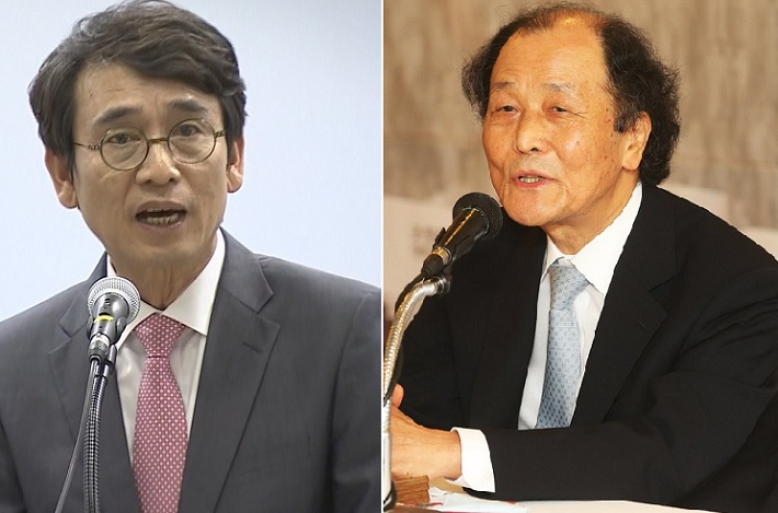 사람사는세상 노무현재단은 29일 유시민(왼쪽) 이사장과 소설가 조정래 작가가 오는 31일 봉하마을서 대담에 나선다고 밝혔다. [연합]