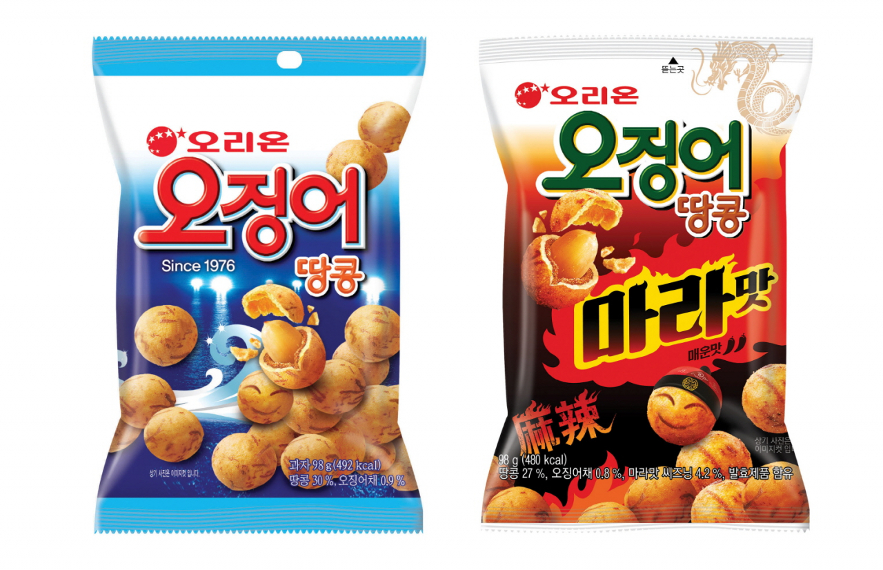 오징어 땅콩 제품 이미지 [오리온 제공]