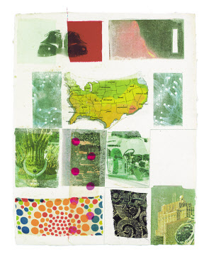 Robert Rauschenberg, Untitled, 1983 Solvent transfer, fabric, watercolor, and graphite on paper image size: 58.4 cm x 45.7 cm / frame size: 78.1 cm x 64.8 cm x 3.8 cm No. 71847 [페이스갤러리서울 제공]