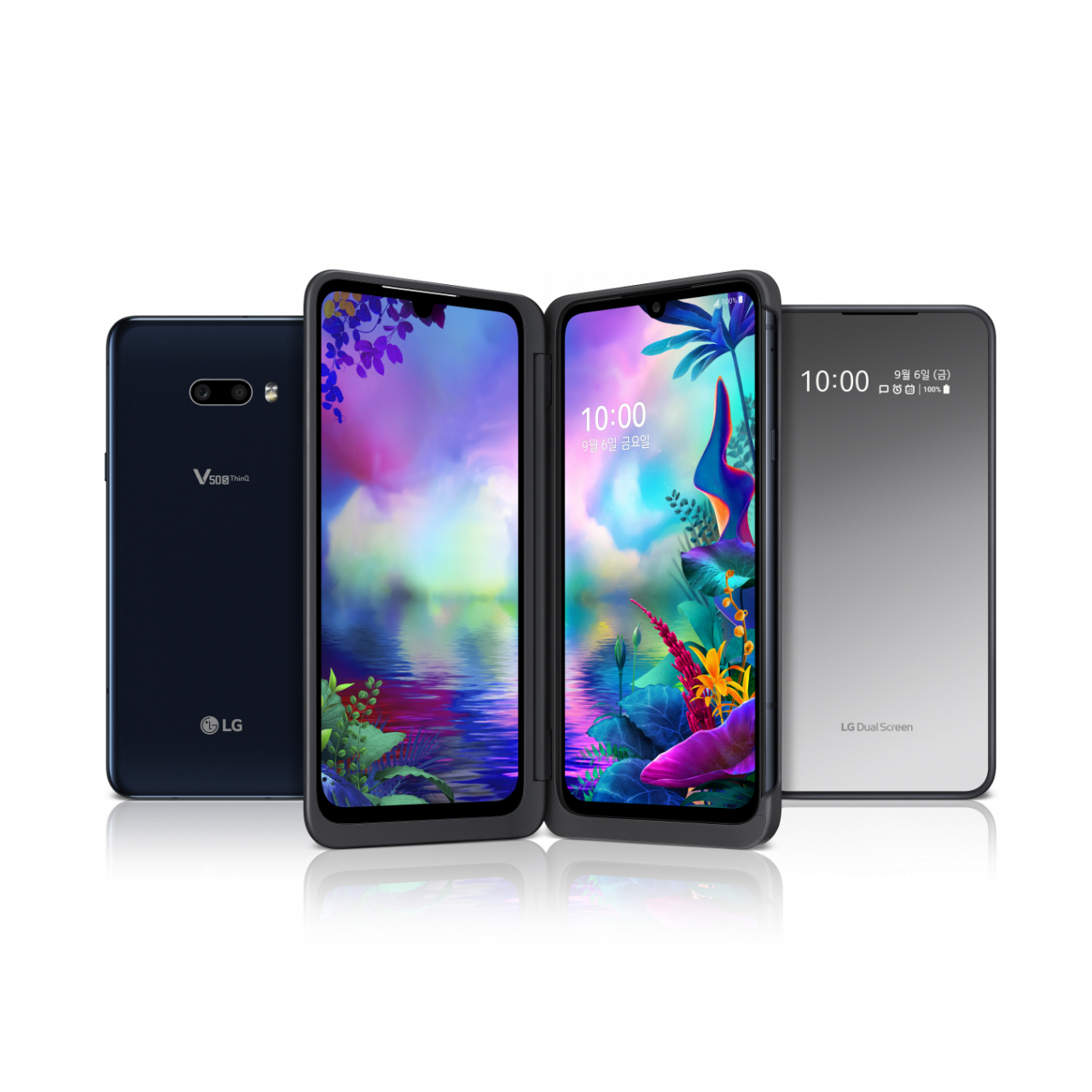 LG전자가 ‘IFA 2019’에서 첫 공개한 ‘V50S 씽큐’.[LG전자 제공]