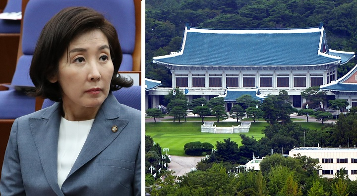9일 청와대 국민청원 게시판에 올라온 나경원 자유한국당 원내대표를 둘러싼 각종 의혹에 대해 특검 도입을 요청하는 동의자가 27만명을 넘어서면서 청와대가 어떤 공식 답변을 내 놓을지 귀추가 주목된다. [연합]