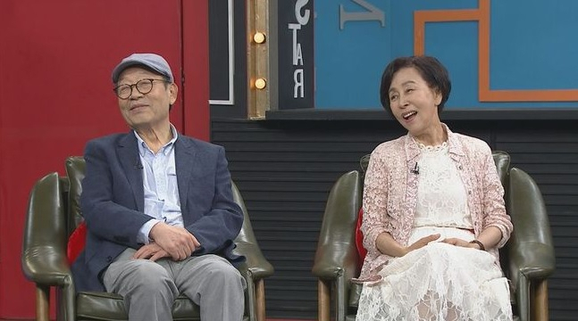 10일 오후 방송되는 MBC 에브리원 ‘비디오스타’특집편에 출연한 연극배우 신구와 손숙(오른쪽). [MBC에브리원 ‘비디오스타’캡처]