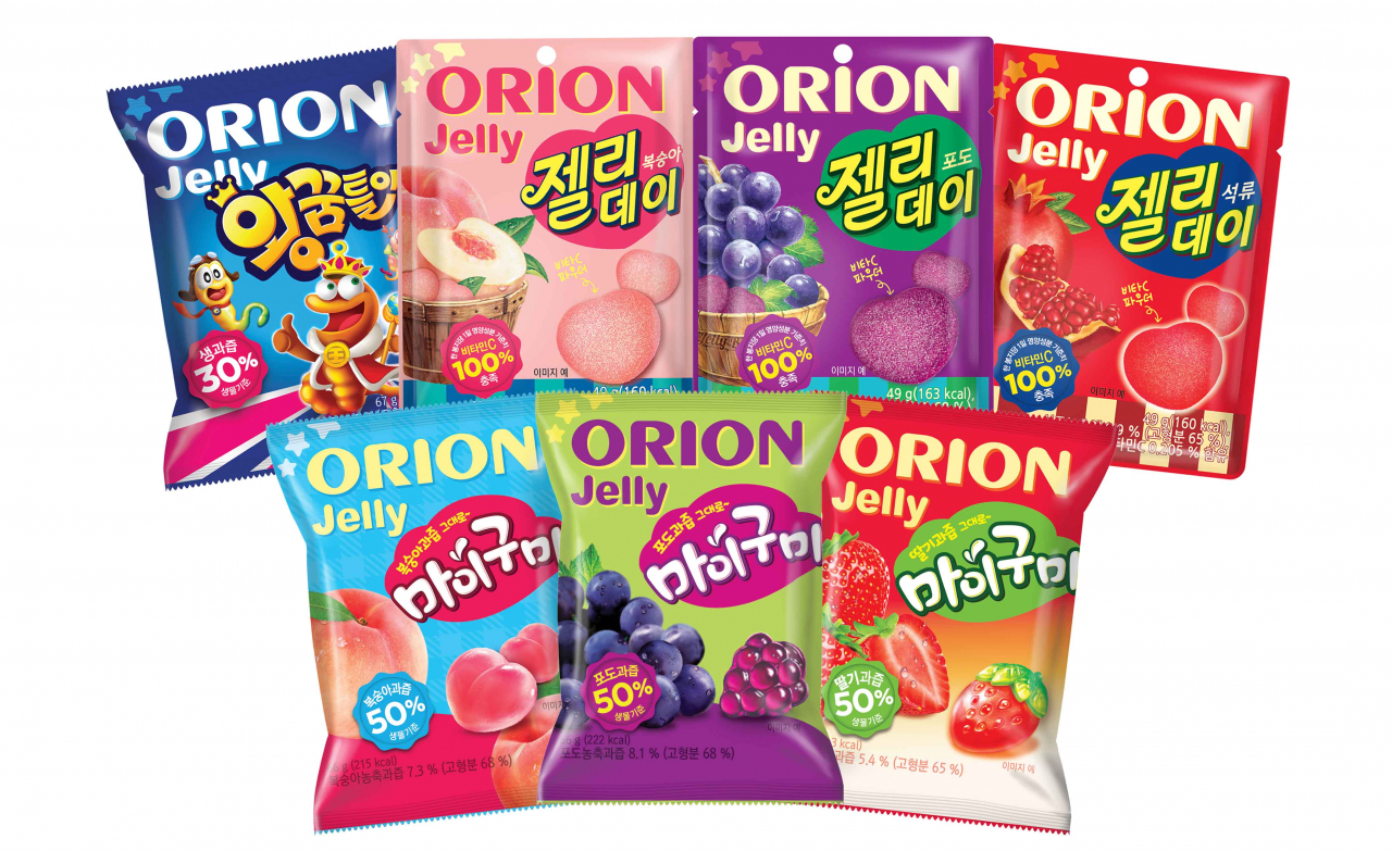 오리온의 젤리 통합브랜드 ‘오리온젤리’ 제품 이미지 [제공=오리온]