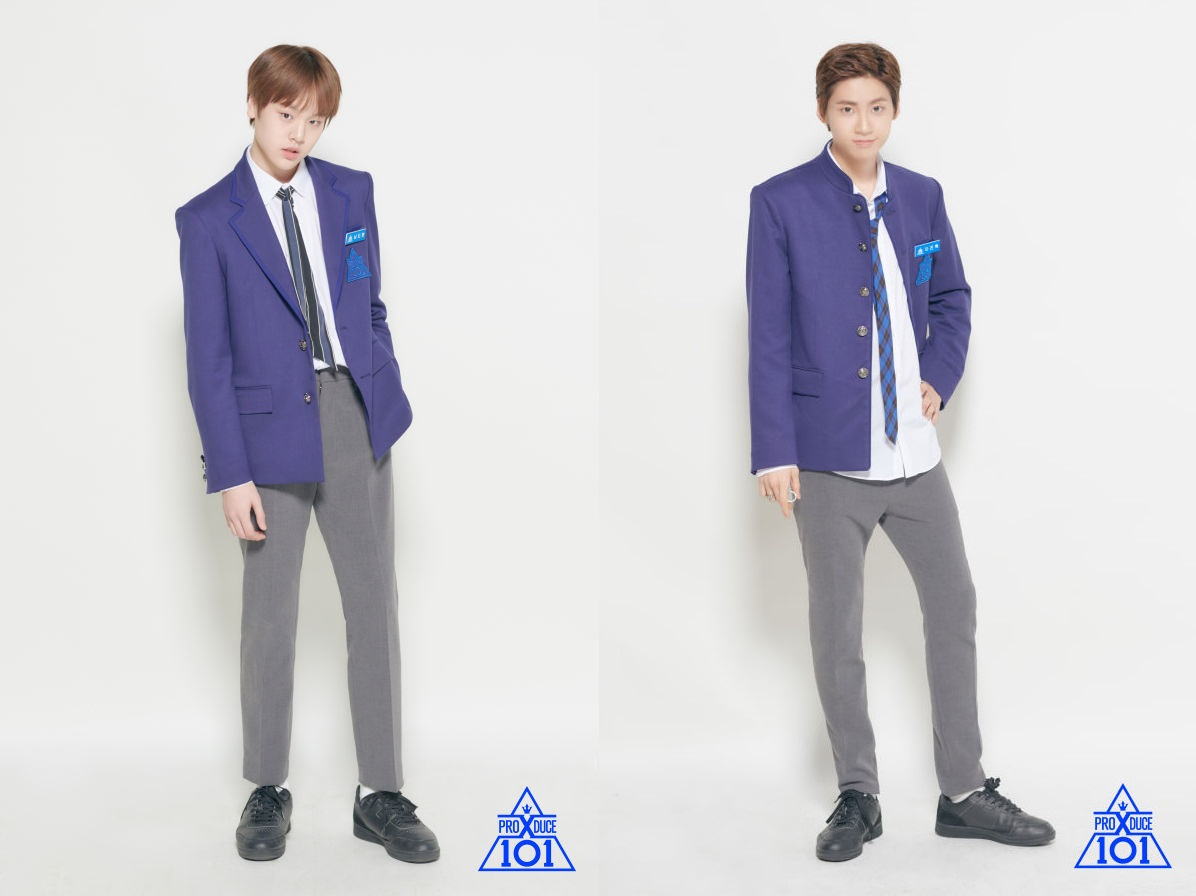 케이블 채널 Mnet ‘프로듀스X 101’에 함께 출연한 남도현(왼쪽)과 이진혁. [‘프로듀스X 101’ 홈페이지 캡처]