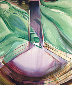김세은, 잡힐듯 도망가는, 2017. 캔버스에 수용성 유화, 200 x 170 x 3cm [원앤제이갤러리 제공]