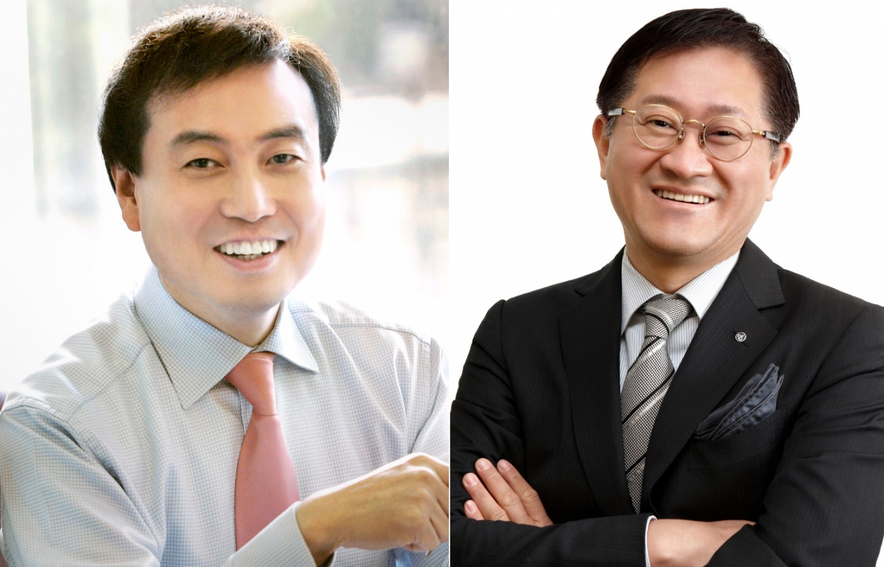 차석용 LG생활건강 부회장(왼쪽)과 서경배 아모레퍼시픽그룹 회장