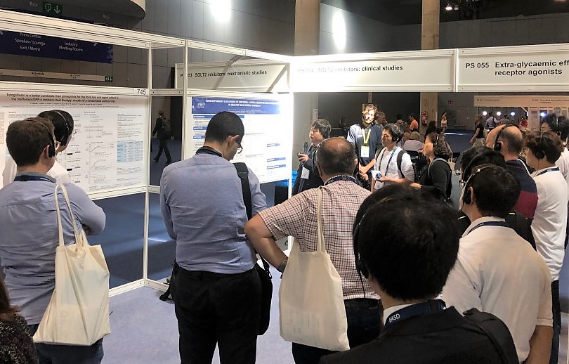 대웅제약이 16~20일 스페인 바르셀로나에서 열린 2019 유럽 당뇨병학회(EASD)에서 SGLT-2 당뇨병치료 신약 ‘DWP16001’에 대한 임상 1상 결과를 포스터로 발표했다.