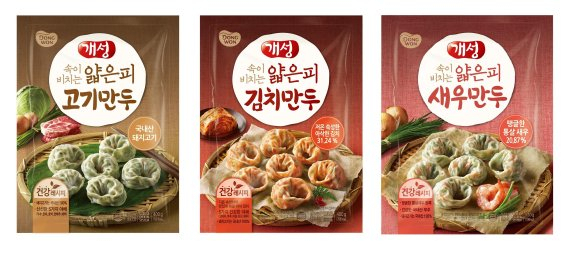 개성 얇은피 만두 3종 [동원F&B 제공]