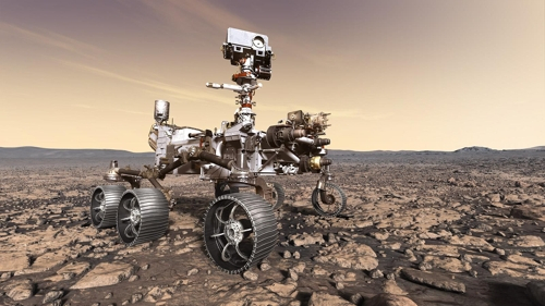 화성(火星)의 생명체 존재 여부를를 확인하게 될 로버(탐사 로봇) ‘마즈2020’. [NASA/JPL-Caltech 제공]